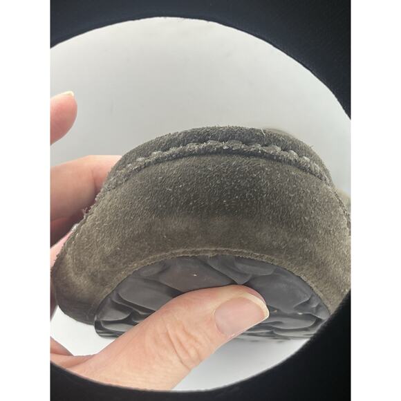 UGG Australia 5775 Ascot Brown Suede Sheepskin Mocs Slippers Shoes Size 10 - Picture 8 of 11